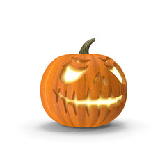 Orange Horror Pumpkin - 3d render 