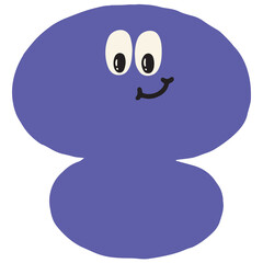 Organic shape vector illustration in cartoon character design