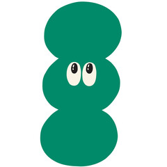 Organic shape vector illustration in cartoon character design