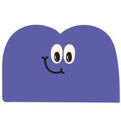 Organic shape vector illustration in cartoon character design