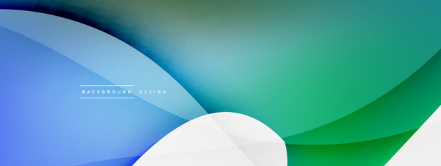 Abstract background. Fluid gradient color wave template for wallpaper, banner, background or landing