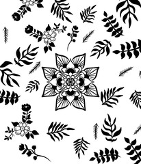 Floral template illustration