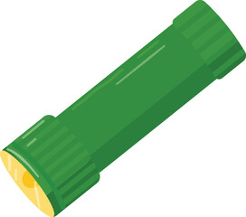 Flashlight icon cartoon vector. Torch light. Lamp battery