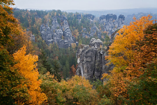 Herbst in der Sächsischen Schweiz, Deutschland