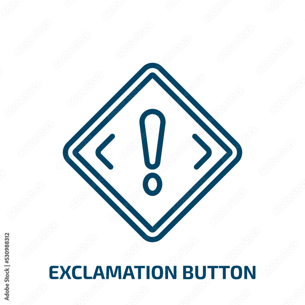 Poster exclamation button icon from user interface collection. thin linear exclamation button, exclamation,