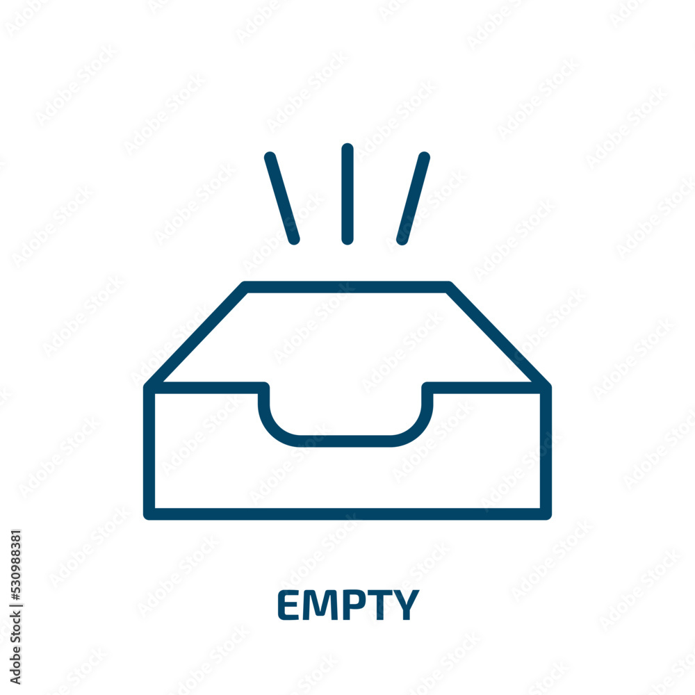 Poster empty icon from user interface collection. thin linear empty, template, button outline icon isolated