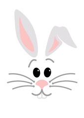 Easter Bunny face svg. Rabbit art