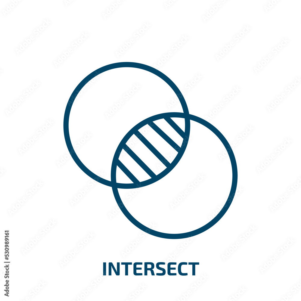 Poster intersect icon from user interface collection. thin linear intersect, junction, road outline icon is