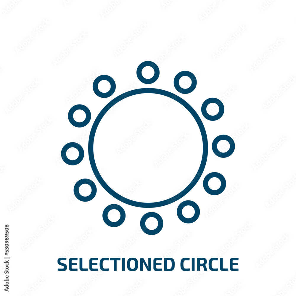 Poster selectioned circle icon from user interface collection. thin linear selectioned circle, select, chec