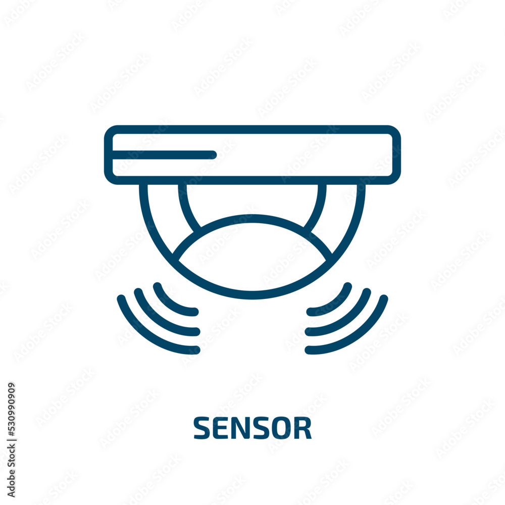 Poster sensor icon from smart home collection. thin linear sensor, technology, business outline icon isolat