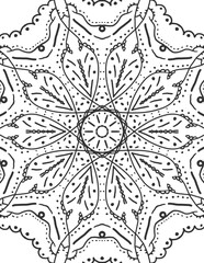 abstract floral black and white pattern