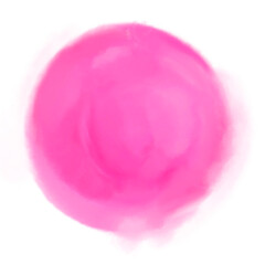 Abstract pink watercolor splash on white background. Pastel color for banner, decoration, brush stroke.