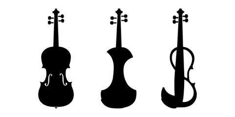 Fototapeta na wymiar violins silhouette