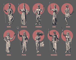 Greek Gods Set © Macrovector