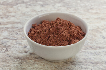 Natural organic cocoa powder for culinary
