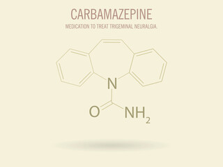 Carbamazepine medication to treat trigeminal neuralgia.