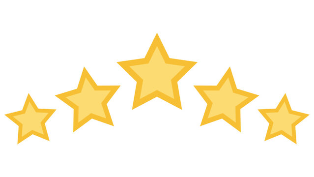 Five 5 star service quality rating, stars customer product rating