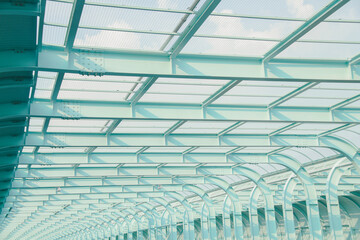 empty seats in a stadium blue bridge