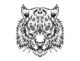 tiger head mascot logo vector