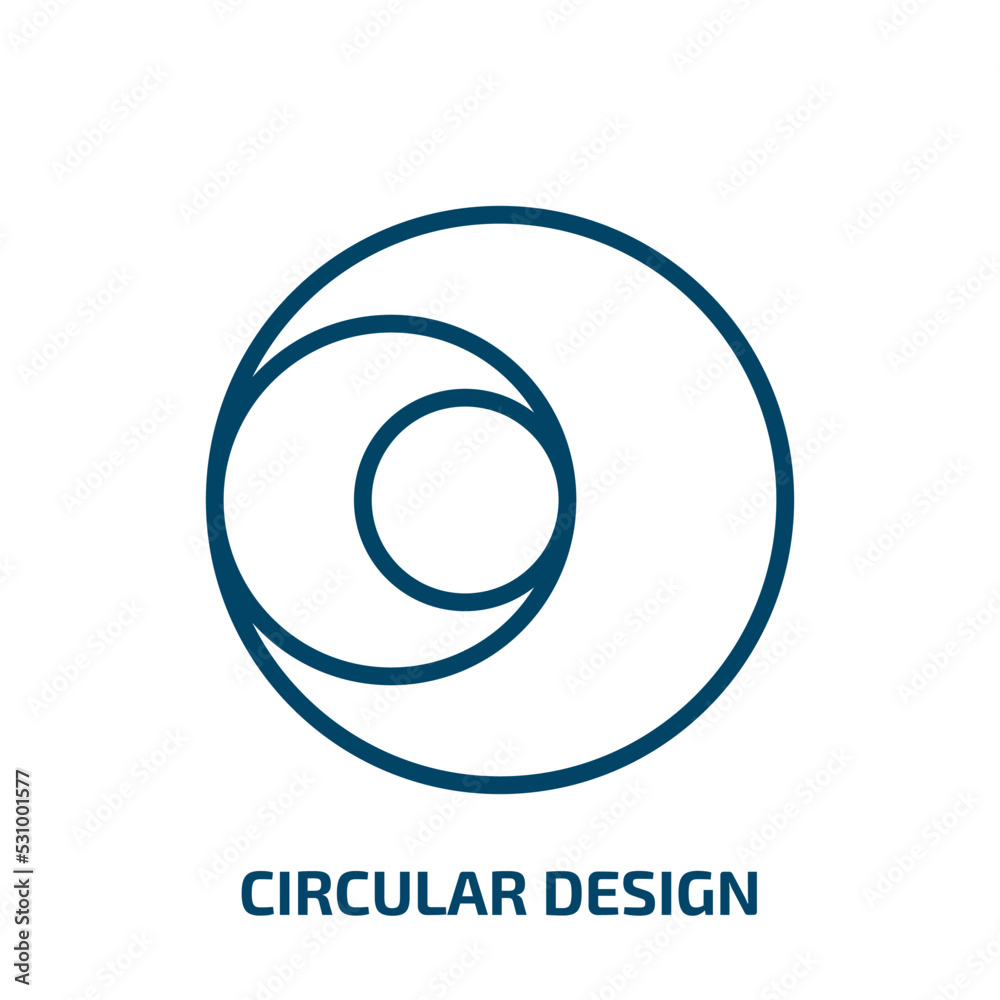 Poster circular design icon from computer collection. thin linear circular design, circular, circle outline