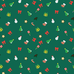 Christmas gift wrapping paper wallpaper seamless background.