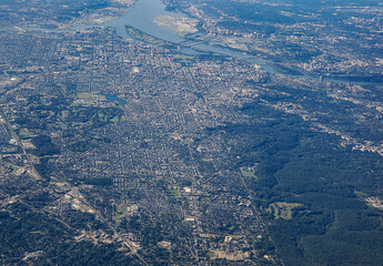 Washington D. C. from an airplane