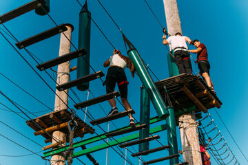 Team of skilled climbers