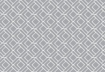Greek squares grid seamless chain greek motives gray pattern.