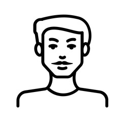 Black line icon for Man