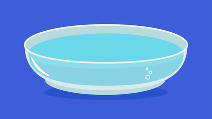 Water bowl, illustration, vector, cartoon