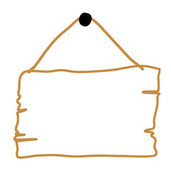 Hanging wooden sign board