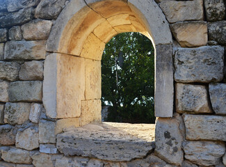 Old stone window in Chersonesos