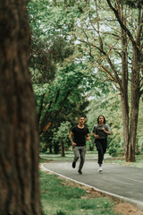 Obraz premium Running inn the park