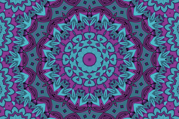 Colorful ethnic festive abstract floral vector pattern