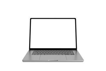 Laptop with transparent mockup pc vector. PNG