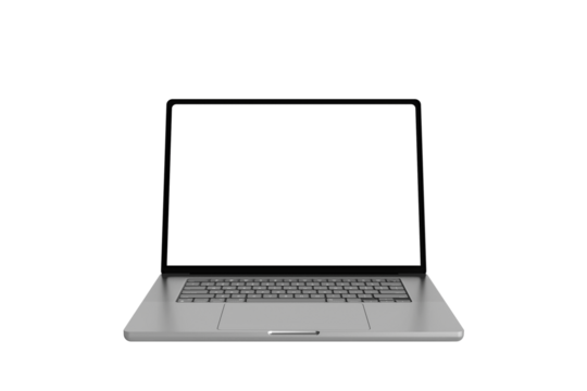 Laptop with transparent mockup pc vector. PNG