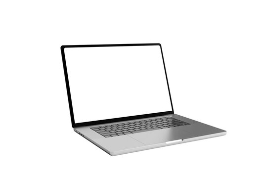 Laptop with transparent mockup pc vector. PNG