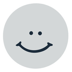 Smiley emoji vector illustration in flat color design