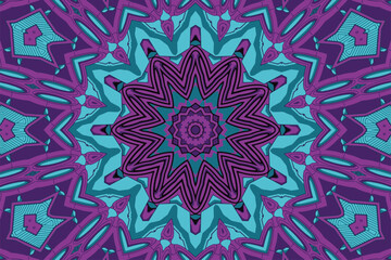 Colorful ethnic festive abstract floral chrysanthemum vector pattern