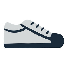 Trainer shoe icon vector illustration in flat color design
