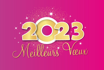 Carte de vœux,  meilleurs vœux 2023, bonne année