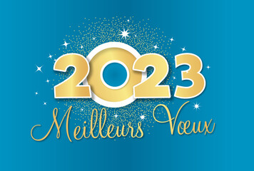 Carte de vœux,  meilleurs vœux 2023, bonne année