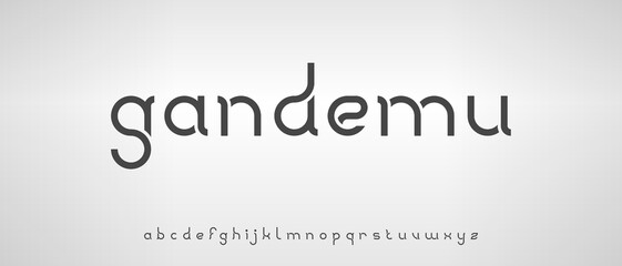 Abstract modern elegant alphabet with urban style template