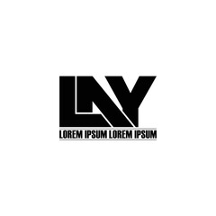 LAY letter monogram logo design vector