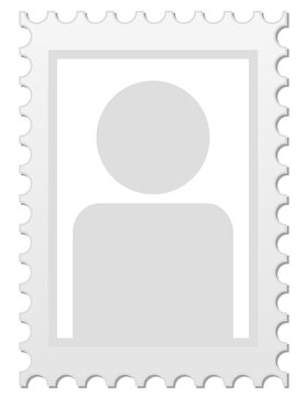 Platzhalter für Profilbild oder Briefmarke mit Nutzerfoto