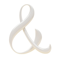 White 3d Ampersand Symbol - obrazy, fototapety, plakaty
