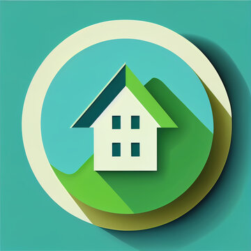 Eco home ecology green icon