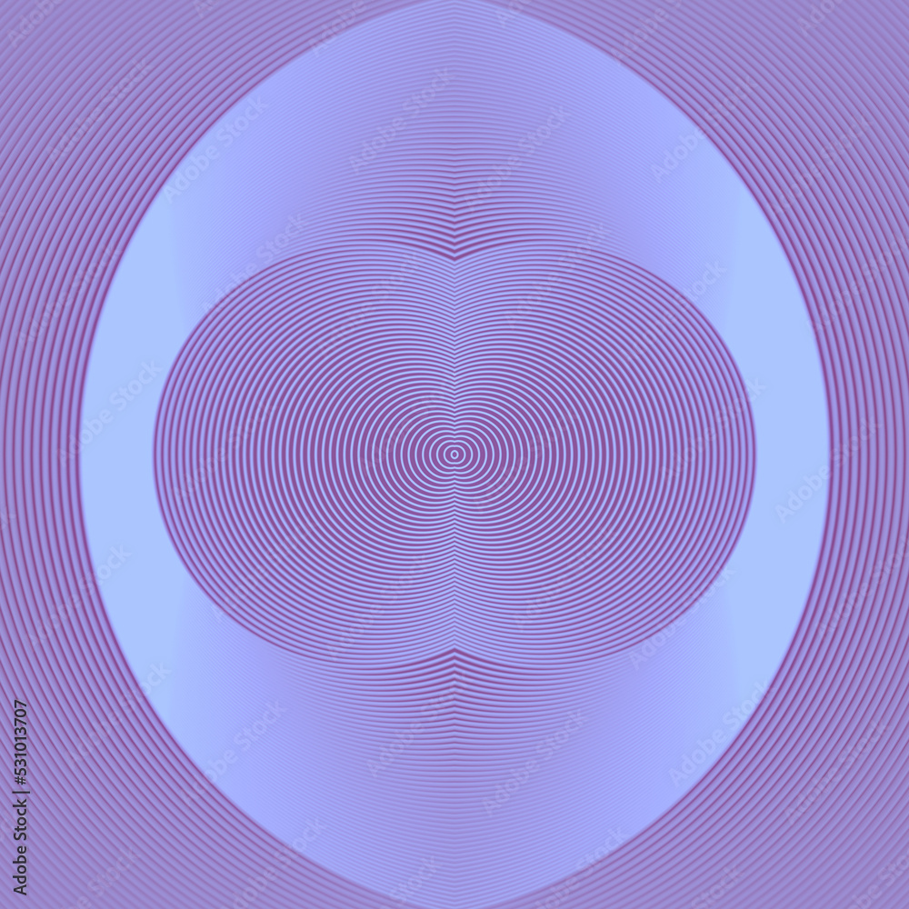 Poster Abstract Line Art pattern in the shape of a circle. Geometric background. 3d rendering digital illustration