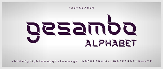 Gesambo, modern creative alphabet with urban style template
