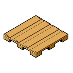 Isometric wood pallet icon